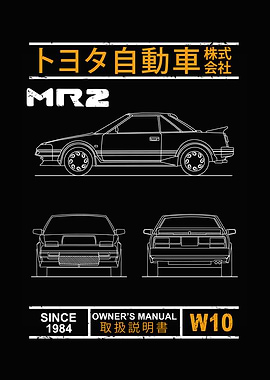 Blueprint of the MR2 W10