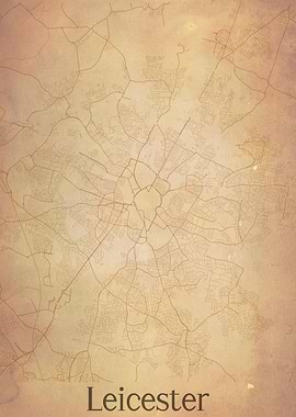 Leicester UK City Map