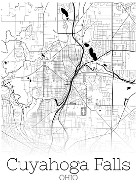 Cuyahoga Falls Ohio map