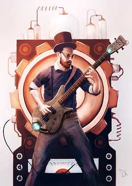 Steampunk Bassist