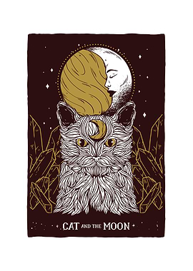 CAT CRESCENT MOON