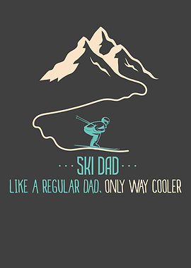 Ski Dad Funny Cute Winter