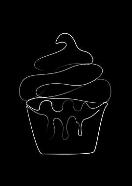 cake one line art