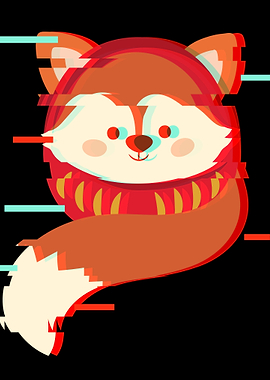 Daruma Fox Vaporwave