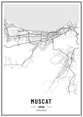 Muscat Oman streetmap
