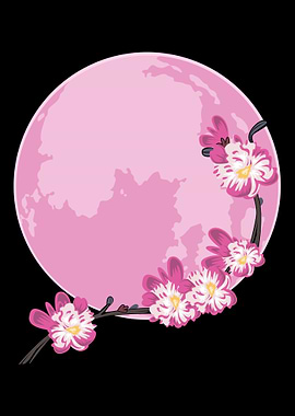 Pink Moon Sakura Japanese