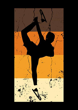 Vintage Ice Skating Girl