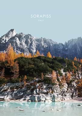 Sorapiss Italy Travel Art