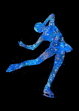 Ice skater girl player