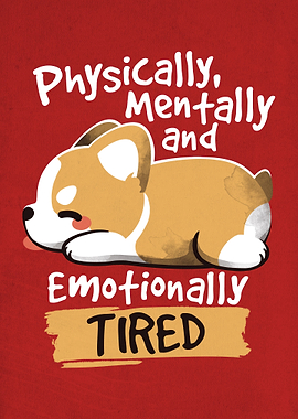 Tired corgi