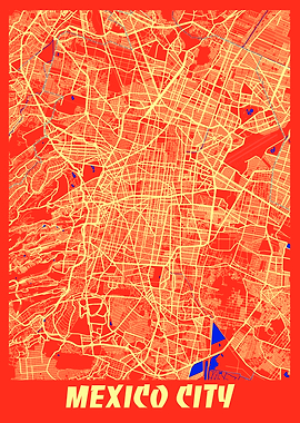 Mexico City Retro City Map