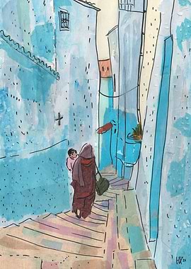 Blue City Chefchaouen Art