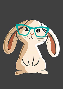 Funny Rabbit With Glasses