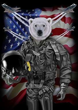 Polar Bear Fighter Pilot