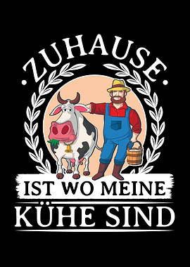 Zuhause Kuehe Bauer