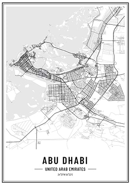 Abu Dhabi streetmap