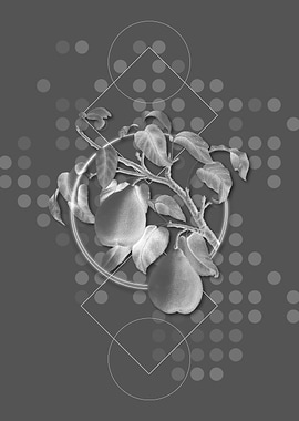 Moody Gray Geometric Pear