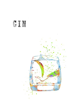 Glass of gin