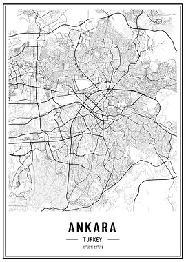 Ankara Turkey streetmap