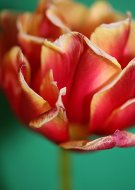 Tulipa flowering macro