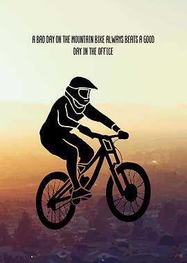 Mountain Biker Wall Decor