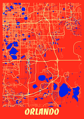 Orlando Retro City Map