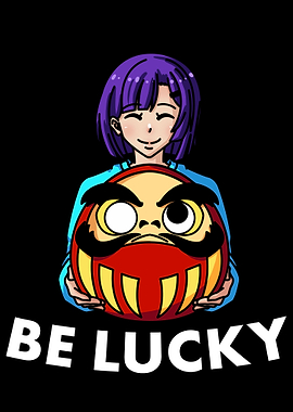Anime Girl Daruma Be Lucky