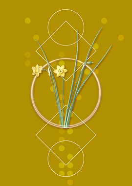 Geometric Daffodil Flower