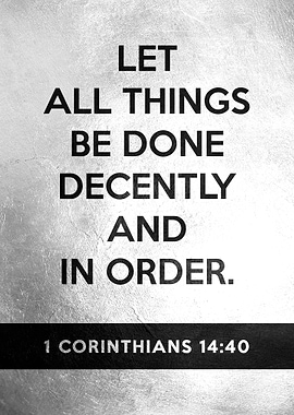 1 Corinthians 14 40