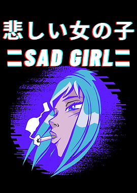 Sad Girl Smoking Anime