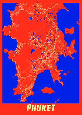 Phuket Retro City Map