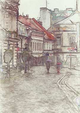 Rainy day in the city