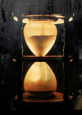 Hourglass antique rain