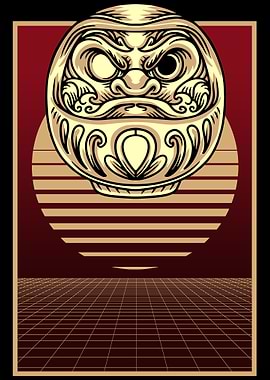Daruma Doll Rising Sun