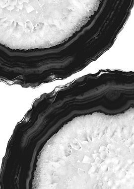 Black White Agate Glam 1