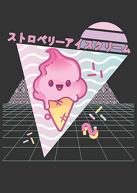 STRAWBERRY ICE CREAM 80s
