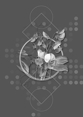 Geometric Sweet Pea Flower