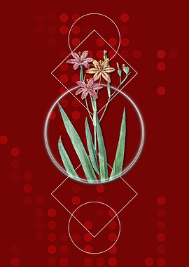 Geometric Blackberry Lily