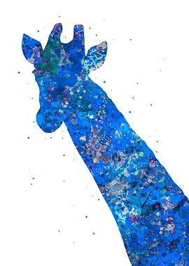 Giraffe blue art