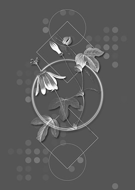 Vintage Red Passion Flower