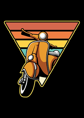 Retro Scooter Bike Vintage