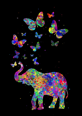 Cute elephant butterfly