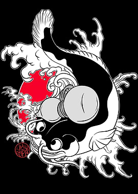 Catfish under an amphora