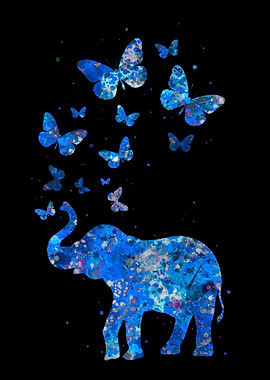 Blue elephant butterfly