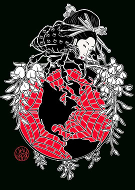 Spider with Geisha face