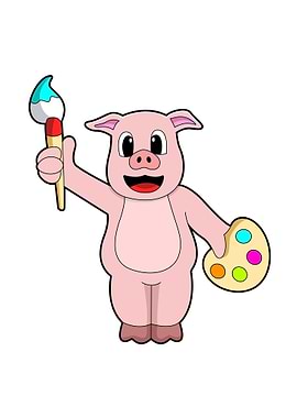 Pig Painter Brush Colour