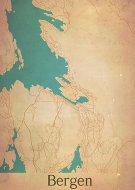 Bergen Norway City Map
