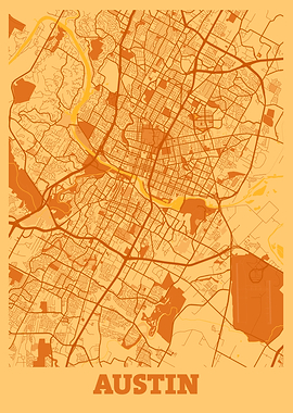 Austin Sunset City Map