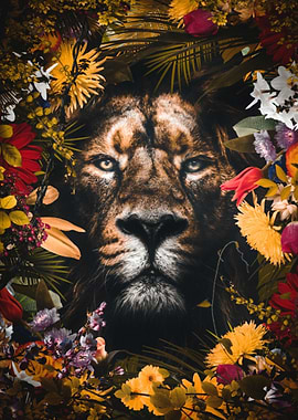 The Lion King in Flowers