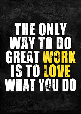 The only way to do great